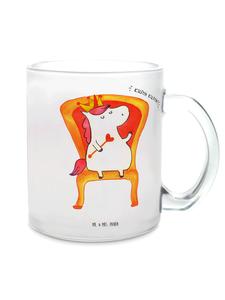 Кружка Король единорогов без надписей, прозрачная Mr. & Mrs. Panda