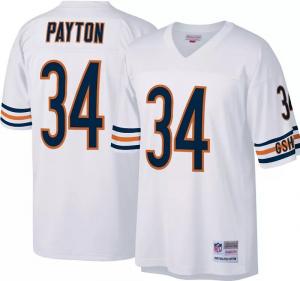 Мужская футболка Mitchell & Ness Chicago Bears Walter Payton № 34, белая, 1985 г.