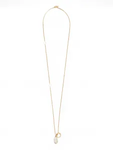 Колье с подвеской из жемчуга Jil Sander, золотистый