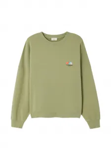 Свитшот с длинными рукавами и круглым вырезом American Vintage, зеленый