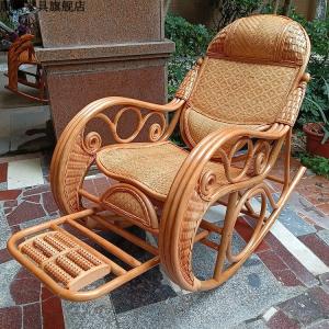 Yu Senyi Кресло-качалка из ротанга, модель large 22, цвет honeydew, с двумя подушками