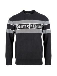 Классический черный вязаный свитер Roberto Geissini