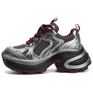 Низкие массивные кроссовки с амортизаторами, противоскользящими и износостойкими свойствами для женщин JEEP SPIRIT, Gunmetal