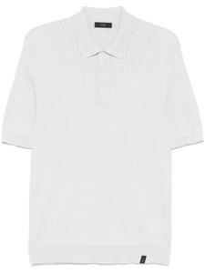 Fay рубашка поло фактурной вязки, серый