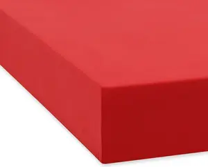 Простыня Dream Sleep Fine Flannel на резинке 180x200 - 200x200 см, цвет вишневый Traumschlaf