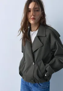 Короткий блейзер с рукавами-баллонами Pull&Bear, Dark Grey