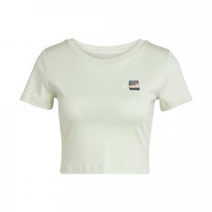 Adidas Кроп-топ SS25 футболка женская Linen Green