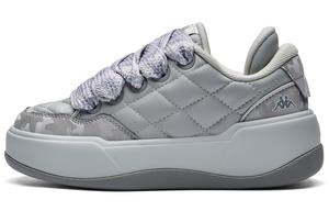 Женские серые нескользящие износостойкие низкие кроссовки для скейтбординга Kappa, Shark Gray/Tranquil Gray