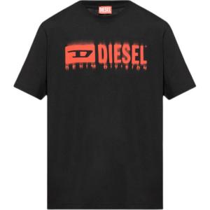 Футболка с логотипом DIESEL, черная