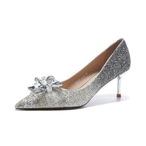 QITUMAUL Женские туфли на высоком каблуке Gunmetal [высота каблука 6,5 см], цвет Gunmetal[Heel Height 6.5cm]