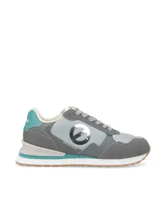 Женские замшевые и парусиновые кожаные кроссовки на легкой подошве No Name, серый