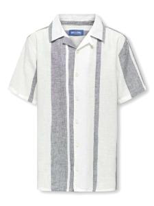Only & Sons Junior Рубашка на пуговицах 'OSJCaiden' Regular fit в белом цвете