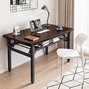 Naijia складной стол, компьютерный стол, настольная рабочая станция, для использования в спальне, съемной квартире, улучшенный черно-белый двухслойный 100x60