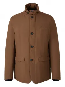 Жакет с высоким воротом на пуговицах Herno, коричневый