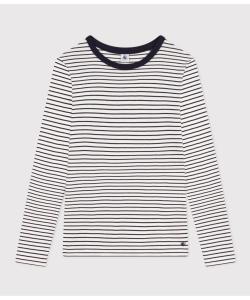 Мини-футболка с круглым вырезом и длинными рукавами "Мариньер"