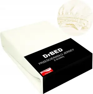 Простыня на резинке джерси 120 x 200 дышащая ЭЛАСТИЧНАЯ цвет экрю польский DrBED