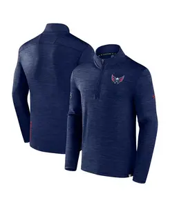 Мужская толстовка Washington Capitals Authentic Pro с четверть-молнией, цвет вересковый темно-синий Fanatics