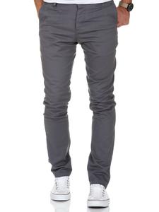 Брюки чинос Amaci&Sons Slim Fit mit Stretch ATLANTA, темно серый