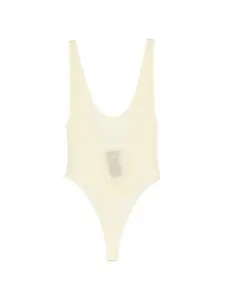 Прозрачное боди-майка Wardrobe.Nyc, бежевый