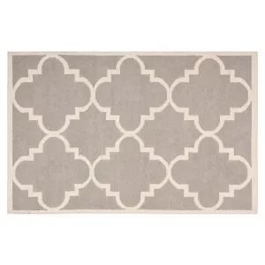 Коврик из шерсти ручной работы с плиткой Dhurries с четырехлистником Safavieh, мультиколор, 183x183 см, круглый