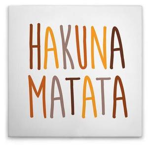 Картина на холсте A.S. Création Hakuna Matata 2 цвет weissbraunorangegelb