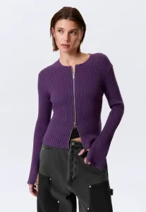 Приталенный кардиган на молнии Weekday, Deep Purple