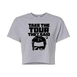 Укороченная футболка юниоров с надписью «Парк Юрского периода: Возьми тур» Licensed Character, серый