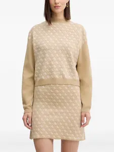 Свитер с высоким воротником и узором Guess Usa, нейтральный