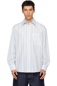 Jacquemus Рубашка «Камарг» сине-бежевого цвета