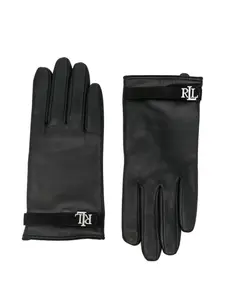 Перчатки с ремешком с логотипом POLO RALPH LAUREN, черный