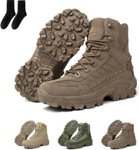 Водонепроницаемые ортопедические противопроколные и походные ботинки для мужчин Generic, коричневый