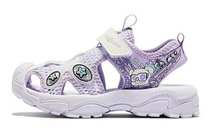 Амортизирующие устойчивые к истиранию дышащие детские сандалии фиолетово-черные ERKE KIDS, номер лавандовый/микрокристаллический белый