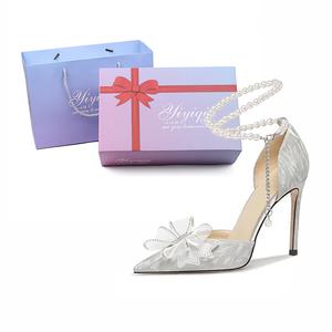 Женские туфли на тонком каблуке, серебристые Take the Qin, Silver