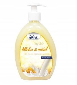 Голубое, Жидкое мыло молочко и мед, 500 мл, BLUE-9