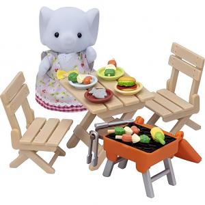 Sylvanian Families набор для пикника и барбекю слонята сестры рюкзак школьная форма плюшевые куклы высотой 6,5 см SylvanianFamilies