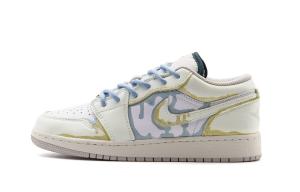 Air 1 летние нескользящие устойчивые к истиранию низкие детские баскетбольные кроссовки для подростков Jordan, белый белый