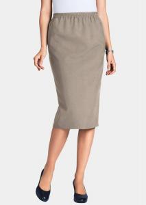 Юбка до колена GOLDNER Reiseschlupf, серо коричневый