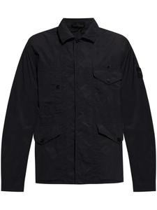 Куртка-рубашка Stone Island со складками и множеством карманов, черный