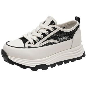 Женские повседневные туфли Low Top KANGNAI, бежево-черные