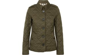 Стеганая куртка женская оливково-зеленая Burberry