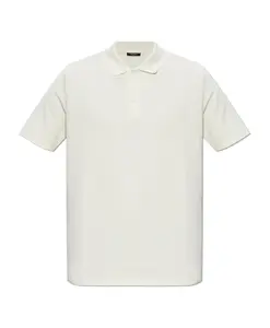 Рубашка-Поло с вышитым логотипом Balmain, бежевый