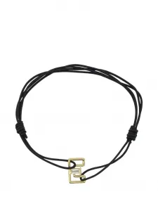 Браслет с буквой E Aliita, черный