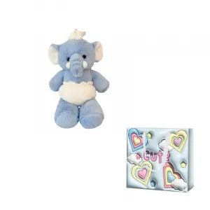 FKOFR Мягкая и очаровательная плюшевая кукла Blue Elephant для малышей высотой 35см/45см/60см
