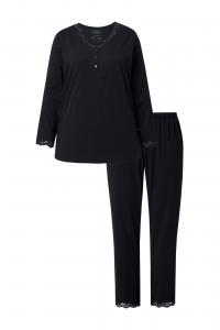 Ulla Popken Пижама в черном цвете