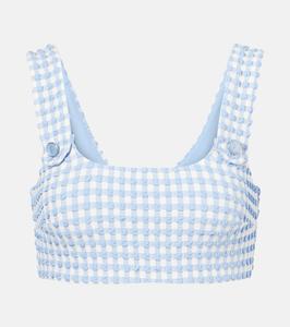 Топ бикини в клетку Ainsley Simkhai, Blue Hydrangea Gingham