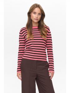 NÜMPH Свитер "Nustripy" в розово-черном цвете