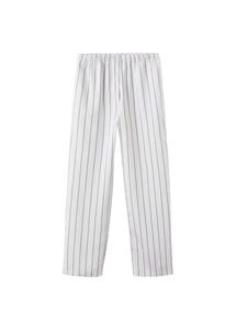 MANGO Пижамные штаны 'Forzza' в серо-белом цвете