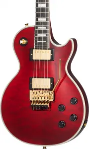 Epiphone Эпифон Алекс Лифесон Лес Пол Кастом Акцесс Квилт Руби с футляром