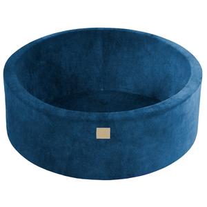 MEOWBABY Круглый сухой бассейн для детей 90x30см/без шариков, вельвет, бархат, темно-синий
