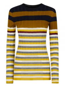 Полосатый свитер из натуральной шерсти Marni, желтый